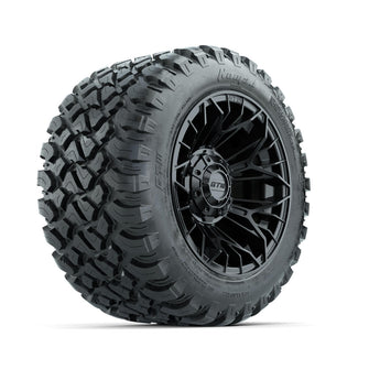 Set of (4) 12 in GTW® Stellar Black Wheels with 22x11-R12 Nomad All-Terrain Tires Lakeside Buggies Parts and Accessories