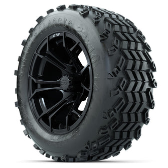 Set of (4) 14 in GTW Spyder Wheels with 23x10-14 Sahara Classic All-Terrain Tires Lakeside Buggies Parts and Accessories