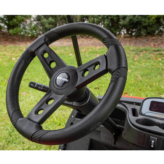 Gussi Italia® Lugana Black Steering Wheel Compatible with ICON Golf Car Models & AEV Golf Car Models Lakeside Buggies