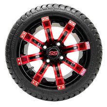 Lakeside Buggies 12” GTW Tempest Black and Red Wheels with 18” Mamba DOT Street Tires – Set of 4- A19-363 GTW Tire & Wheel Combos