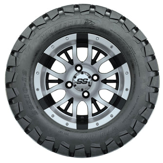 Set of (4) 12 in GTW Diesel Wheels with 22x10-12 GTW Timberwolf All-Terrain Tires PN# A19-744