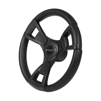 Gussi Italia® Model 13 Black/Carbon Fiber Steering Wheel For Club Car Precedent / Onward / Tempo Lakeside Buggies