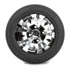 Lakeside Buggies 10” GTW Vampire Black and Machined Wheels with 18” Fusion DOT Street Tires – Set of 4- A19-339 GTW Tire & Wheel Combos