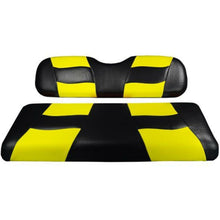 Lakeside Buggies MadJax® Riptide Black/Yellow Two-Tone Club Car DS Front Seat Covers (Years 2000-Up)- 10-135 MadJax Premium seat cushions and covers