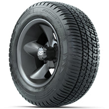 Set of (4) 12 in GTW Godfather Wheels with 215/50-R12 Fusion S/R Street Tires Lakeside Buggies Parts and Accessories