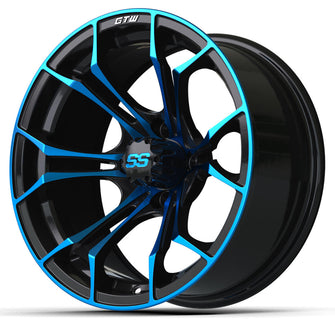 15″ GTW® Spyder Wheel – Black with Blue GTW Parts and Accessories