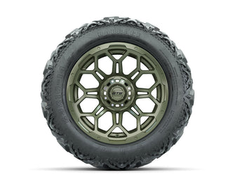 14” GTW Bravo Matte Recon Green Wheels with 23” Barrage Mud Tires – Set of 4 GTW Parts and Accessories