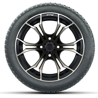 Set of (4) 14 in GTW Spyder Wheels with 205/30-14 Fusion Street Tires Lakeside Buggies Parts and Accessories