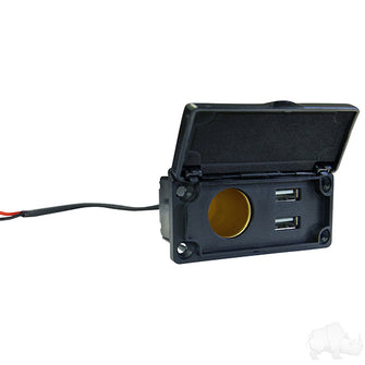 Lakeside Buggies Power Center, 12 Volt Outlet with Dual USB Ports- ACC-0106 Lakeside Buggies NEED TO SORT