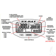 Lakeside Buggies Speedometer, Multi Function, Universal, w/o Motor Temperature Sensor- ACC-0202 Lakeside Buggies NEED TO SORT