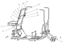 12 - Parabrisas plegable, carrito de golf
 (hardware no incluido) - M1204-5206010 - ACCESORIOS PARA PARABRISAS PN# M1204-5206010