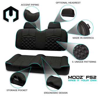 Lakeside Buggies MODZ FS1 CUSTOM FRONT SEAT - BLACK BASE- MODZ FS1 - BLACK Modz Black