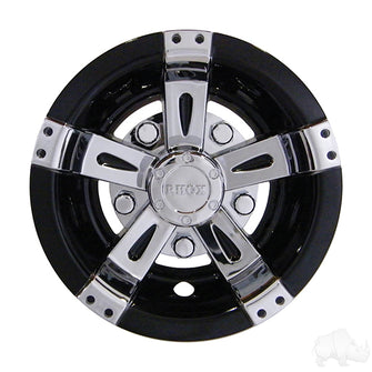 Lakeside Buggies Wheel Cover, 10" Vegas Chrome/Black- CAP-0050 Lakeside Buggies Wheel Accessories