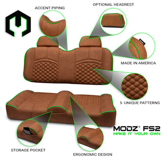 Lakeside Buggies MODZ® FS1 CUSTOM FRONT SEAT - RUST BASE- RUST Modz NEED TO SORT