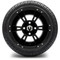 Lakeside Buggies MODZ 12" Ambush Glossy Black Wheels & Street Tires Combo- G1-5200-GB STREET OPTION Modz Tire & Wheel Combos