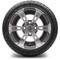 Lakeside Buggies MODZ 12" Ambush Gunmetal Wheels & Street Tires Combo- G1-5200-GM STREET OPTION Modz Tire & Wheel Combos