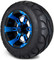 Lakeside Buggies MODZ 12" Ambush Blue and Black Wheels & Street Tires Combo- G1-5200-MBB STREET OPTION Modz Tire & Wheel Combos