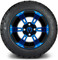 Lakeside Buggies MODZ 14" Ambush Blue and Black Wheels & Street Tires Combo- G1-5400-MBB STREET OPTION Modz Tire & Wheel Combos