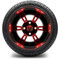 Lakeside Buggies MODZ 12" Ambush Red and Black Wheels & Street Tires Combo- G1-5200-MBR STREET OPTION Modz Tire & Wheel Combos