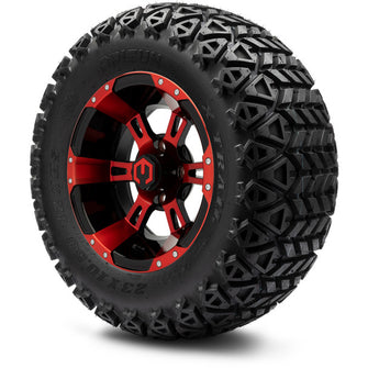 Lakeside Buggies MODZ 12" Ambush Red and Black Wheels & Off-Road Tires Combo- G1-5200-MBR OFF-ROAD OPTION Modz Tire & Wheel Combos