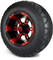 Lakeside Buggies MODZ 12" Ambush Red and Black Wheels & Street Tires Combo- G1-5200-MBR STREET OPTION Modz Tire & Wheel Combos