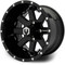 Lakeside Buggies MODZ Assault Glossy Black 12" Golf Cart Wheel- G1-5201-BB Modz Wheels