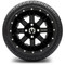 Lakeside Buggies MODZ 12" Assault Glossy Black with Ball Mill Wheels & Street Tires Combo- G1-5201-BB STREET OPTION Modz Tire & Wheel Combos