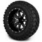 Lakeside Buggies MODZ 12" Assault Glossy Black with Ball Mill Wheels & Off-Road Tires Combo- G1-5201-BB OFF-ROAD OPTION Modz Tire & Wheel Combos