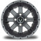 Lakeside Buggies MODZ Assault Matte Gunmetal 12" Golf Cart Wheel- G1-5201-GM Modz Wheels