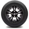 Lakeside Buggies MODZ 12" Vampire Glossy Black Wheels & Street Tires Combo- G1-5202-GB STREET OPTION Modz Tire & Wheel Combos