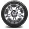 Lakeside Buggies MODZ 12" Vampire Gunmetal Wheels & Street Tires Combo- G1-5202-GM STREET OPTION Modz Tire & Wheel Combos