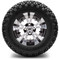 Lakeside Buggies MODZ 12" Vampire Machined Black Wheels & Off-Road Tires Combo- G1-5202-MB OFF-ROAD OPTION Modz Tire & Wheel Combos