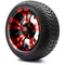 Lakeside Buggies MODZ 12" Vampire Red and Black Wheels & Street Tires Combo- G1-5202-MBR STREET OPTION Modz Tire & Wheel Combos