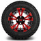 Lakeside Buggies MODZ 12" Vampire Red and Black Wheels & Off-Road Tires Combo- G1-5202-MBR OFF-ROAD OPTION Modz Tire & Wheel Combos