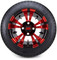 Lakeside Buggies MODZ 12" Vampire Red and Black Wheels & Street Tires Combo- G1-5202-MBR STREET OPTION Modz Tire & Wheel Combos