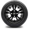 Lakeside Buggies MODZ 12" Vampire Matte Black Wheels & Street Tires Combo- G1-5202-MTB STREET OPTION Modz Tire & Wheel Combos