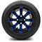 Lakeside Buggies MODZ 12" Tempest Blue and Black Wheels & Street Tires Combo- G1-5203-MBB STREET OPTION Modz Tire & Wheel Combos