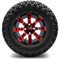 Lakeside Buggies MODZ 12" Tempest Red and Black Wheels & Off-Road Tires Combo- G1-5203-MBR OFF-ROAD OPTION Modz Tire & Wheel Combos