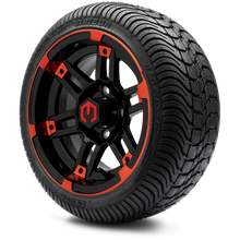 Lakeside Buggies MODZ 12" Aftershock Red and Black Wheels & Street Tires Combo- G1-5210-MBR STREET OPTION Modz Tire & Wheel Combos