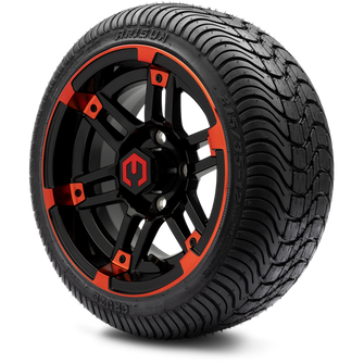 Lakeside Buggies MODZ 12" Aftershock Red and Black Wheels & Street Tires Combo- G1-5210-MBR STREET OPTION Modz Tire & Wheel Combos