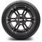 Lakeside Buggies MODZ 12" Enforcer Matte Black Wheels & Street Tires Combo- G1-5211-MTB STREET OPTION Modz Tire & Wheel Combos