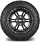 Lakeside Buggies MODZ 12" Enforcer Matte Black Wheels & Street Tires Combo- G1-5211-MTB STREET OPTION Modz Tire & Wheel Combos