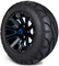 Lakeside Buggies MODZ 12" Mauler Glossy Black and Blue with Ball Mill Wheels & Street Tires Combo- G1-5212-BBB STREET OPTION Modz Tire & Wheel Combos