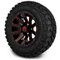 Lakeside Buggies MODZ 12" Mauler Red and Black with Ball Mill Wheels & Off-Road Tires Combo- G1-5212-BBR OFF-ROAD OPTION Modz Tire & Wheel Combos