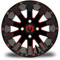 Lakeside Buggies MODZ Mauler Red & Black 12" Golf Cart Wheel- G1-5212-BBR Modz Wheels