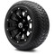 Lakeside Buggies MODZ 12" Bomber Matte Black Wheels & Street Tires Combo- G1-5215-MTB STREET OPTION Modz Tire & Wheel Combos