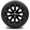 Lakeside Buggies MODZ 12" Bomber Matte Black Wheels & Street Tires Combo- G1-5215-MTB STREET OPTION Modz Tire & Wheel Combos