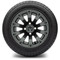 Lakeside Buggies MODZ 12" Bomber Matte Gunmetal Wheels & Street Tires Combo- G1-5215-SV STREET OPTION Modz Tire & Wheel Combos