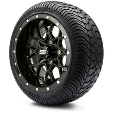 Lakeside Buggies MODZ 12" Vortex Glossy Black Wheels & Street Tires Combo- G1-5216-GB STREET OPTION Modz Tire & Wheel Combos