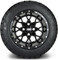 Lakeside Buggies MODZ 12" Vortex Glossy Black Wheels & Street Tires Combo- G1-5216-GB STREET OPTION Modz Tire & Wheel Combos